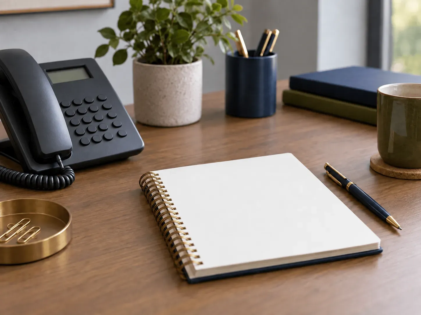 Téléphone et carnet pour préparer une demande de contact
